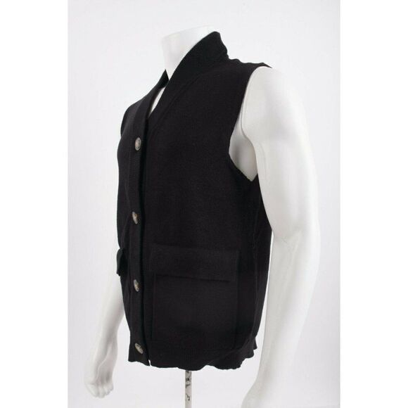 Zara Girls Buttoned Knit Waistcoat Sweater Vest Size 13-14 yr Black 8082/702 NWT - Picture 5 of 7